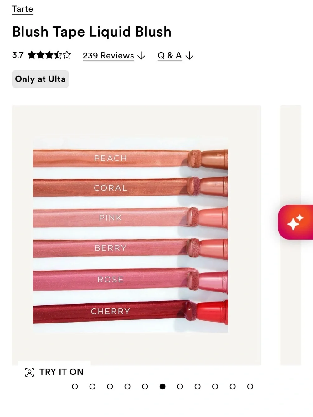 NEW tarte blush tape liquid blush